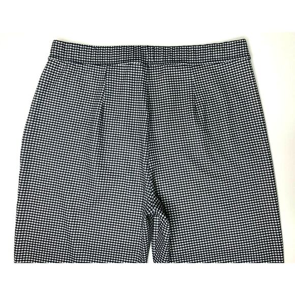 Sanctuary Pull On Flat Front Stretch Crop Pants Plus Sz 3X Black Mini Check NWT - Picture 3 of 8